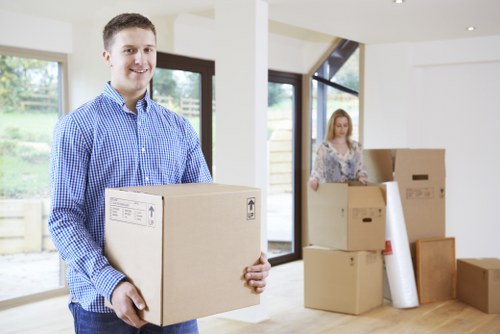 Commercial movers assisting with office relocation in the local area