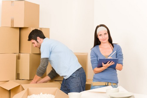 Local moving team managing access and parking during a move