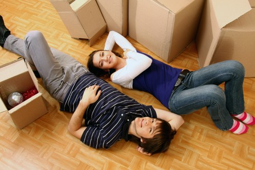 Man and van team handling a careful delivery operation