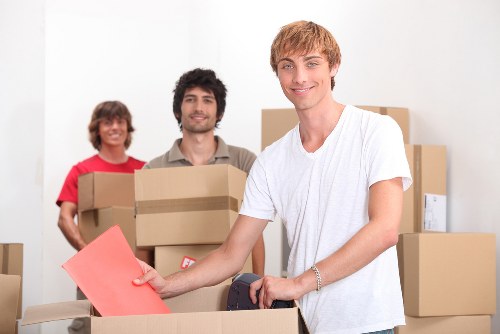 Local moving team planning access and parking for a removals van