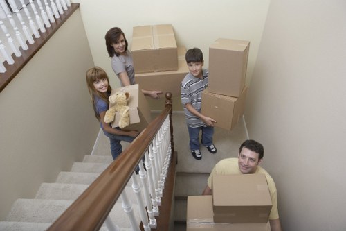 Customers preparing for a removal truck hire booking in Movers